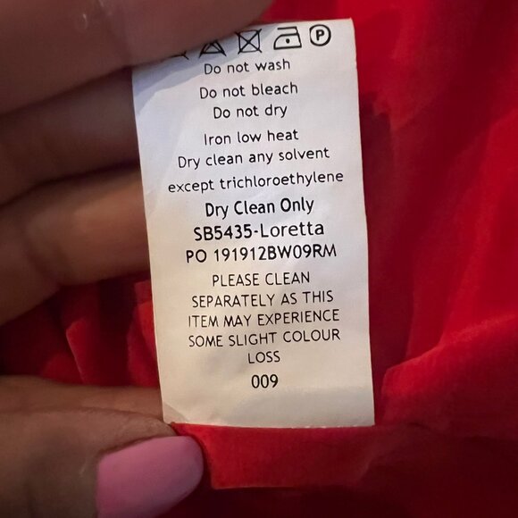 $285 HOUSE OF CB CORSET LORETTA OFF SHOULDER SATIN MIDI DRESS SZ L LARGE - Picture 6 of 6